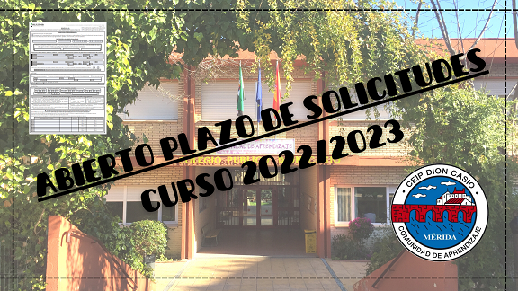 ABIERTO PLAZO DE SOLICITUDES CURSO 20222023 REDUCIDO